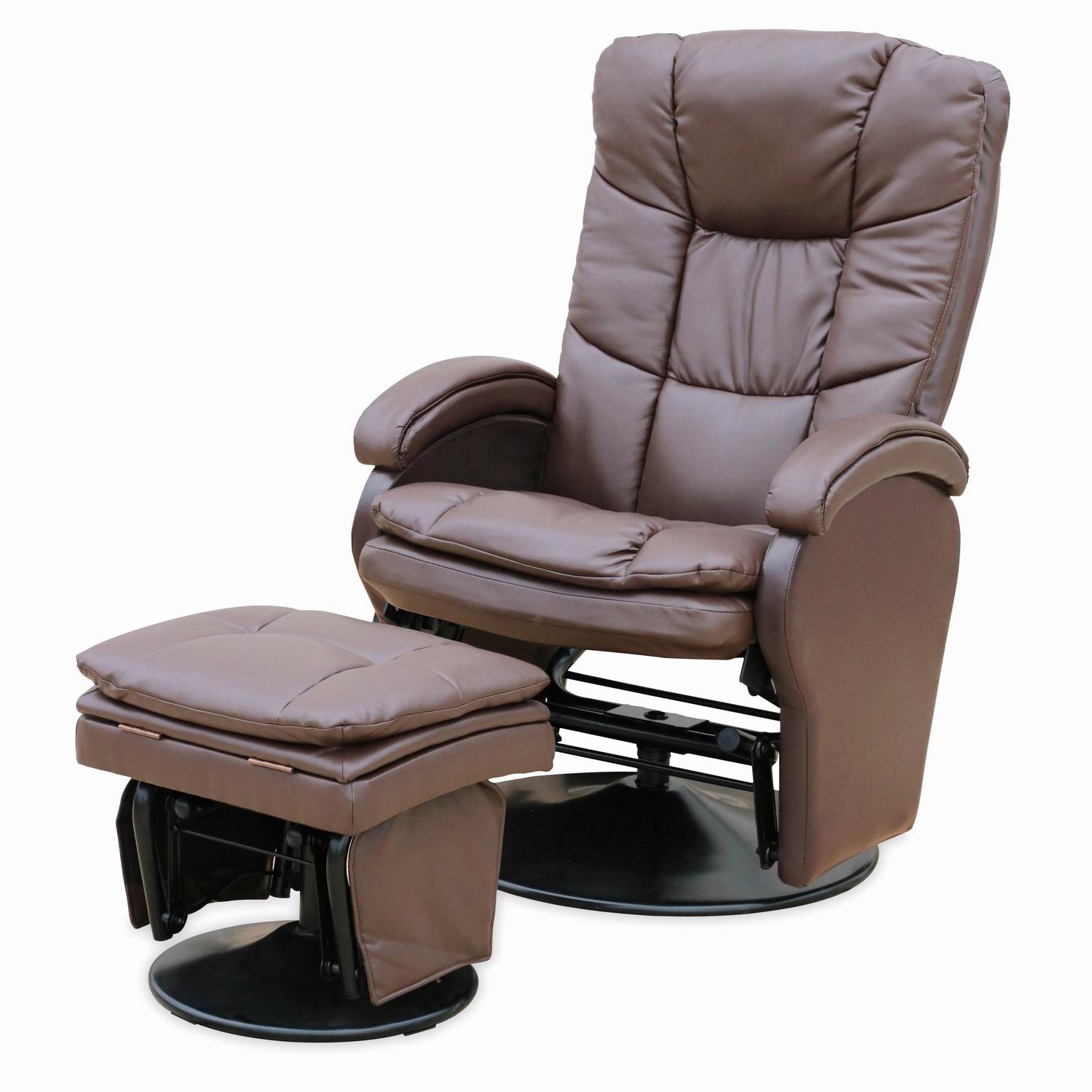 Metal Gliding Chair with ottoman